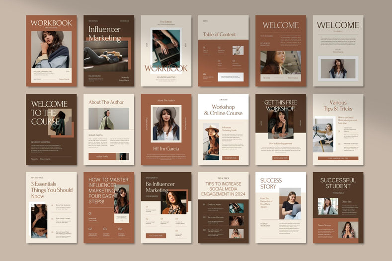 Influencer Workbook Creator Template - Visuel Colonie