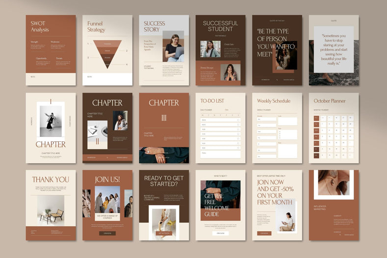 Influencer Workbook Creator Template - Visuel Colonie