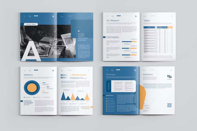 Annual Report Editorial Layout Template - Visuel Colonie