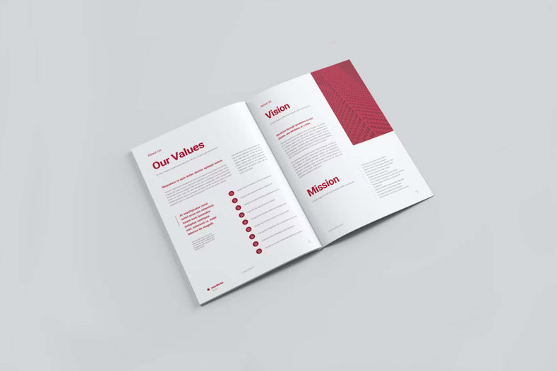 Annual Report Layout Template - Visuel Colonie