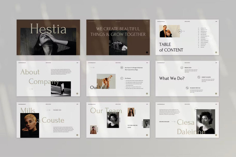 Hestia Presentation Template - Visuel Colonie